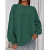 PRETTYGARDEN Womens Oversized Crewneck Sweatshirt(Dark Green)