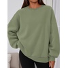 PRETTYGARDEN Womens Oversized Crewneck Sweatshirt(Forest Green)