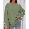 PRETTYGARDEN Womens Oversized Crewneck Sweatshirt(Forest Green)