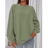 PRETTYGARDEN Womens Oversized Crewneck Sweatshirt(Forest Green)