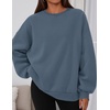 PRETTYGARDEN Womens Oversized Crewneck Sweatshirt(Grey Blue)