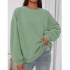 PRETTYGARDEN Womens Oversized Crewneck Sweatshirt(Light Green)