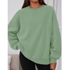 PRETTYGARDEN Womens Oversized Crewneck Sweatshirt(Light Green)