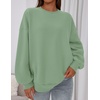 PRETTYGARDEN Womens Oversized Crewneck Sweatshirt(Light Green)