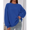 PRETTYGARDEN Womens Oversized Crewneck Sweatshirt(Royal Blue)