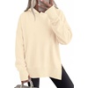 PRETTYGARDEN Womens Oversized Hoodies Side Slit Sweatshirts(Apricot)