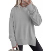 PRETTYGARDEN Womens Oversized Hoodies Side Slit Sweatshirts(Grey)