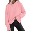 PRETTYGARDEN Womens Oversized Hoodies Side Slit Sweatshirts(Pink)