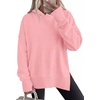 PRETTYGARDEN Womens Oversized Hoodies Side Slit Sweatshirts(Pink)