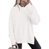 PRETTYGARDEN Womens Oversized Hoodies Side Slit Sweatshirts(White)