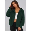 PRETTYGARDEN Zip Up Hoodie Women Casual Fall Fleece Sweatshirt Jacket(Dark Green)