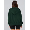 PRETTYGARDEN Zip Up Hoodie Women Casual Fall Fleece Sweatshirt Jacket(Dark Green)