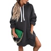 image:imagePRETTYGARDEN Sweatshirt for Women Fall Oversized Hoodie DressDark Grey