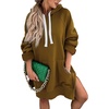 image:imagePRETTYGARDEN Sweatshirt for Women Fall Oversized Hoodie DressDark Khaki