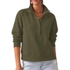 PRETTYGARDEN Women’s Fall Oversized Sweatshirts Mock Neck Henley Pullover(Army Green)