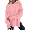 PRETTYGARDEN Womens Oversized Hoodies Side Slit Sweatshirts(Pink)
