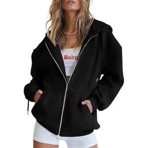 PRETTYGARDEN Women’s Fall Zip Up Hoodies Sweatshirts(Black)