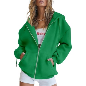 PRETTYGARDEN Women’s Fall Zip Up Hoodies Sweatshirts(Green)