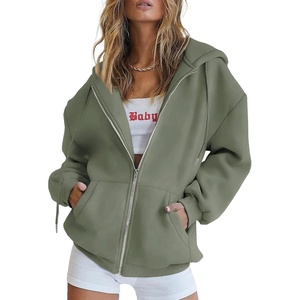 PRETTYGARDEN Women’s Fall Zip Up Hoodies Sweatshirts(Grey Green)