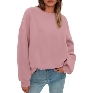PRETTYGARDEN Womens Oversized Crewneck Sweatshirt(Pink)