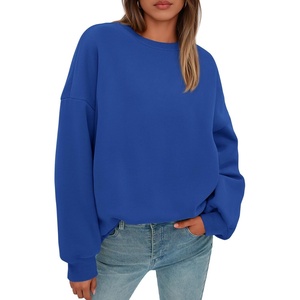 PRETTYGARDEN Womens Oversized Crewneck Sweatshirt(Royal Blue)